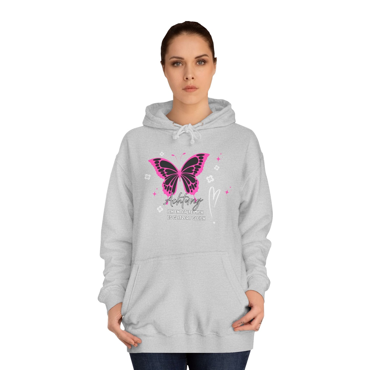 Hoodie Achtung ich entfalte mich - es glitzert gleich