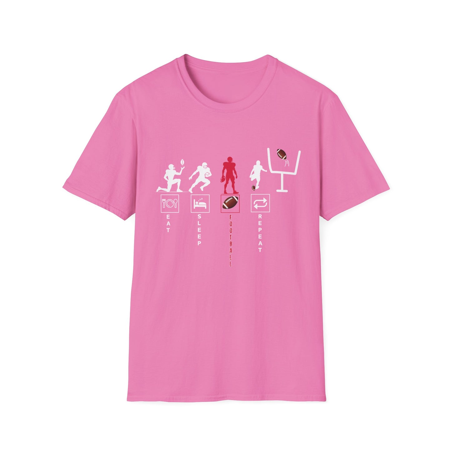 Football Life Unisex T-Shirt - Eat, Sleep, Football, Repeat
