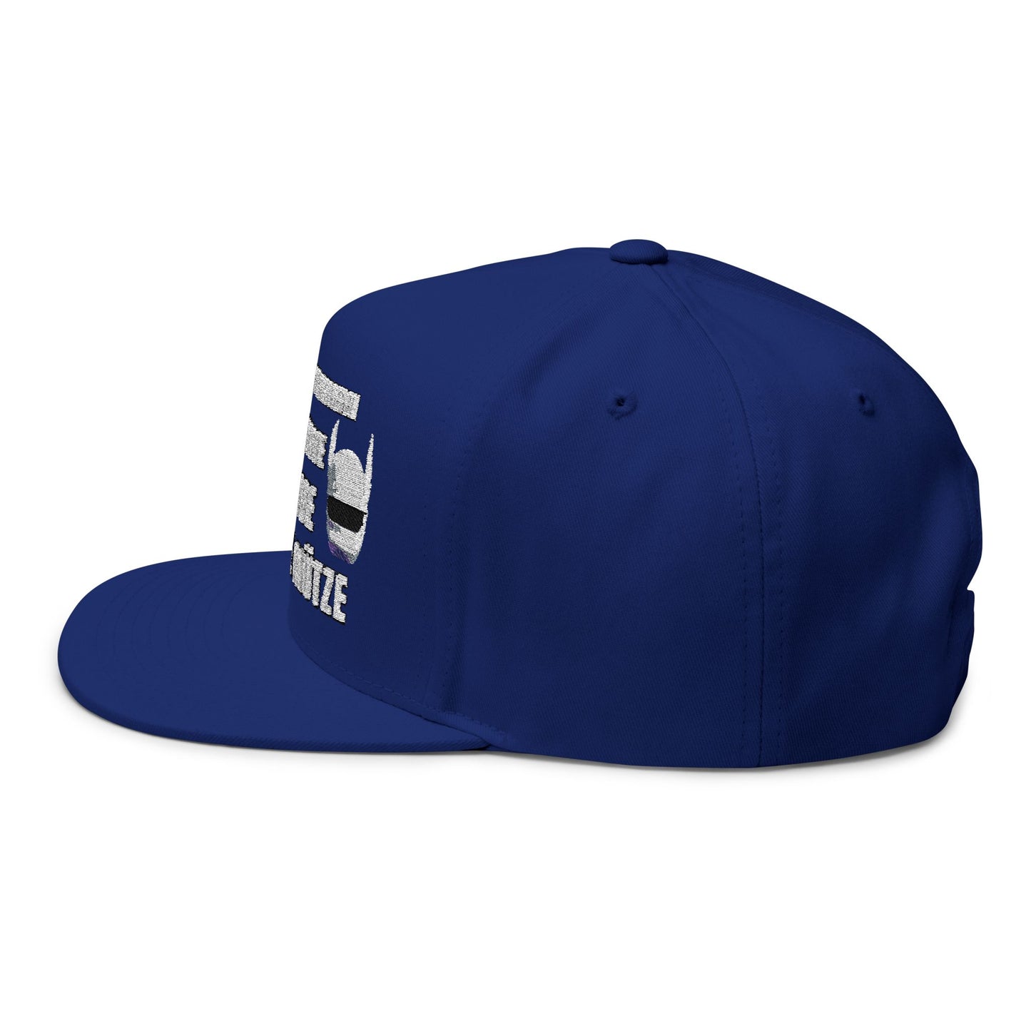 Flat Bill Cap with Fun Embroidery R2D2 - Cro - & ICH