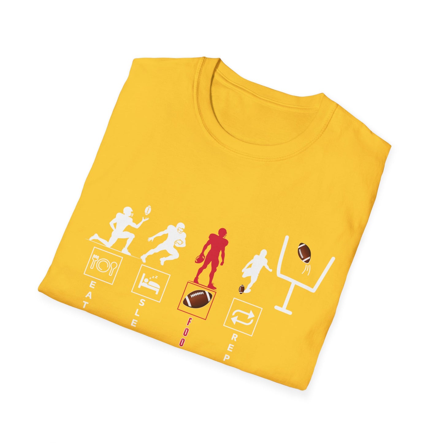 Football Life Unisex T-Shirt - Eat, Sleep, Football, Repeat