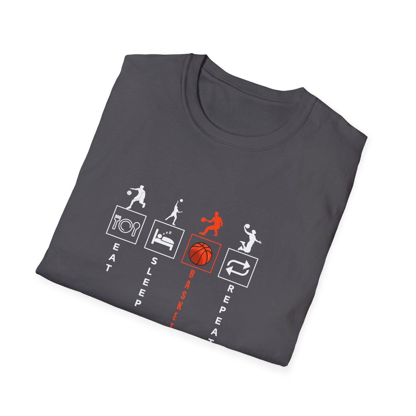 Basketball Life Unisex T-Shirt - Eat, Sleep, Basketball, Repeat