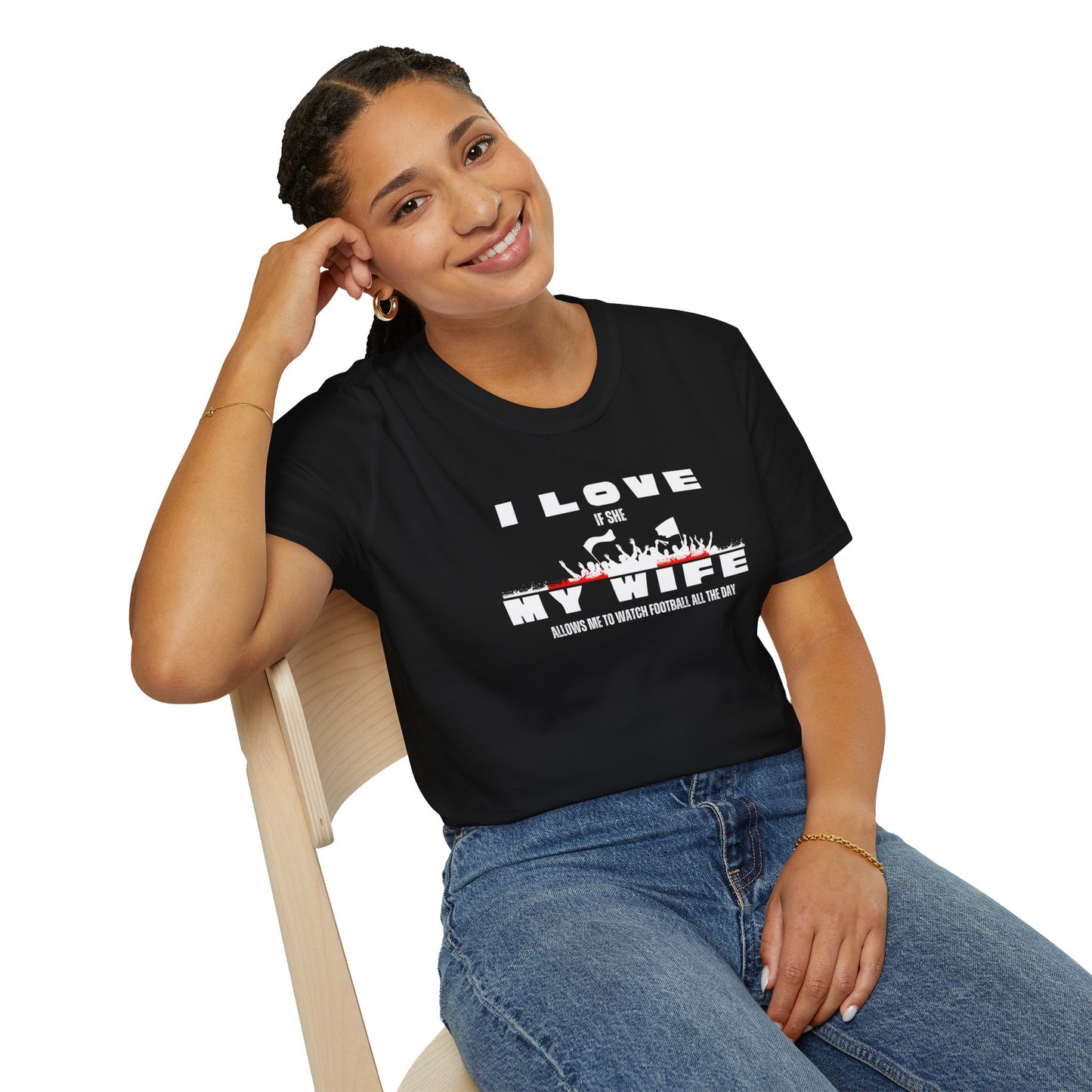 Minimalist Red Graphic Unisex T-Shirt - I love my wife