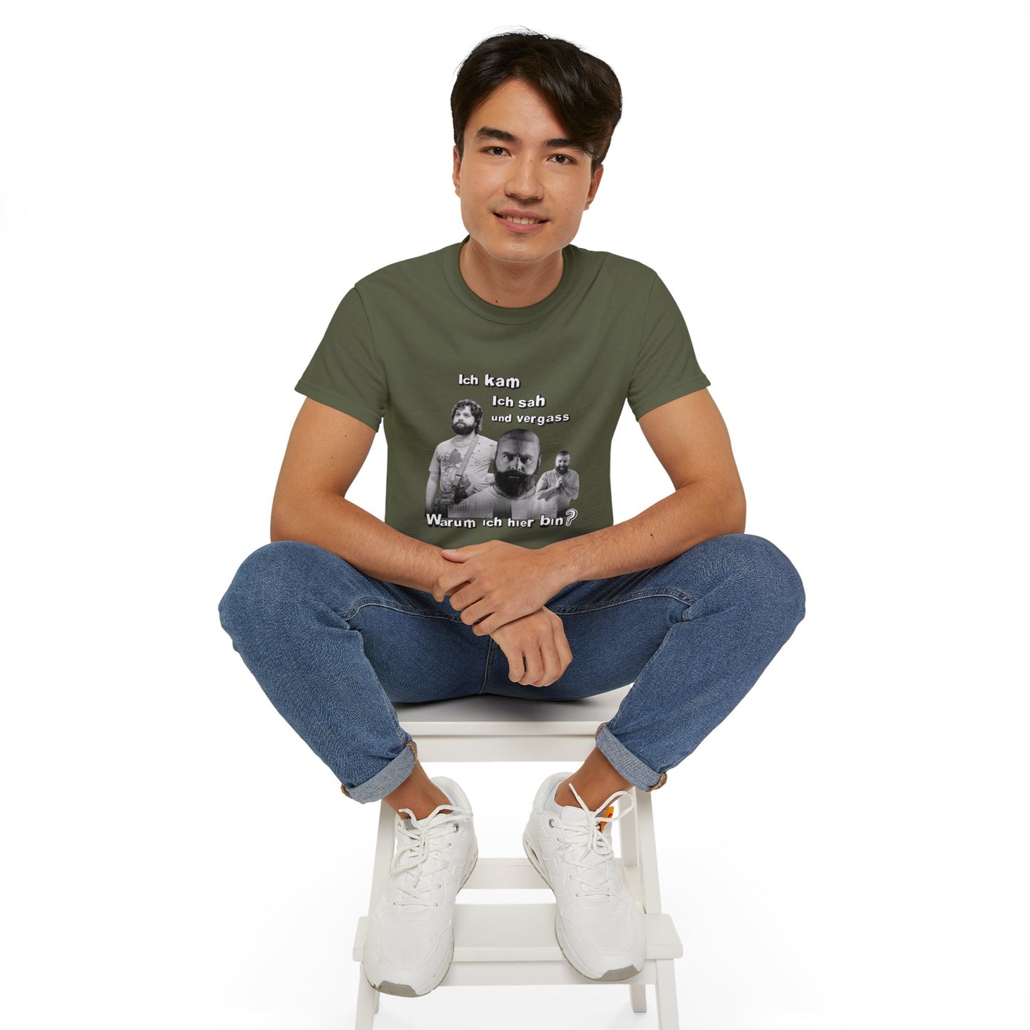 T ShirtUnisex Witz Alan Garner– Ich kam ich sah und vergaß - Warum ich hier bin!