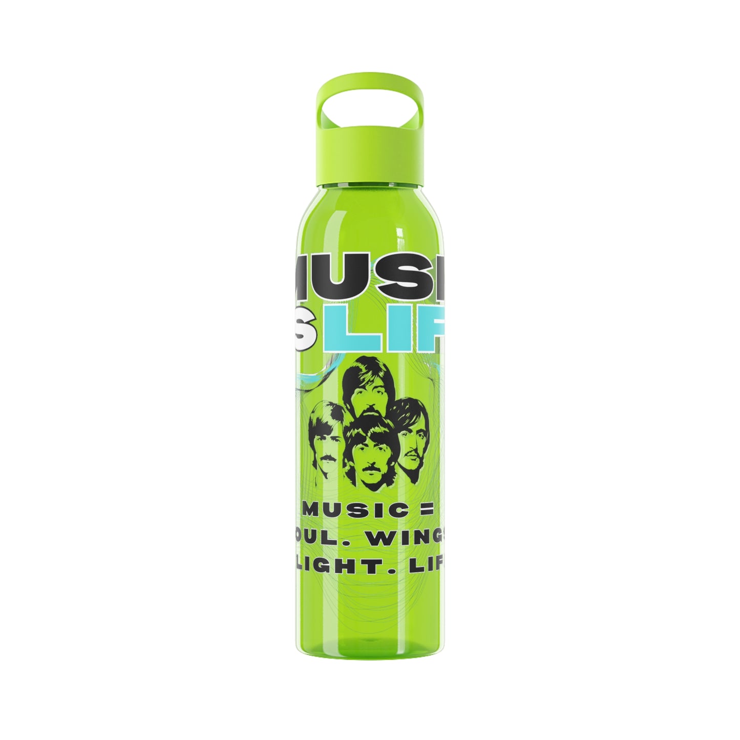 Stylish Music Water Bottle - Wasserflasche - Beatles Style Music is life
