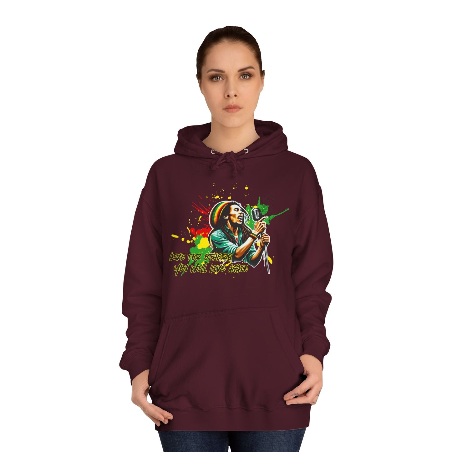 Live for others B o b M a r l e y Hoodie