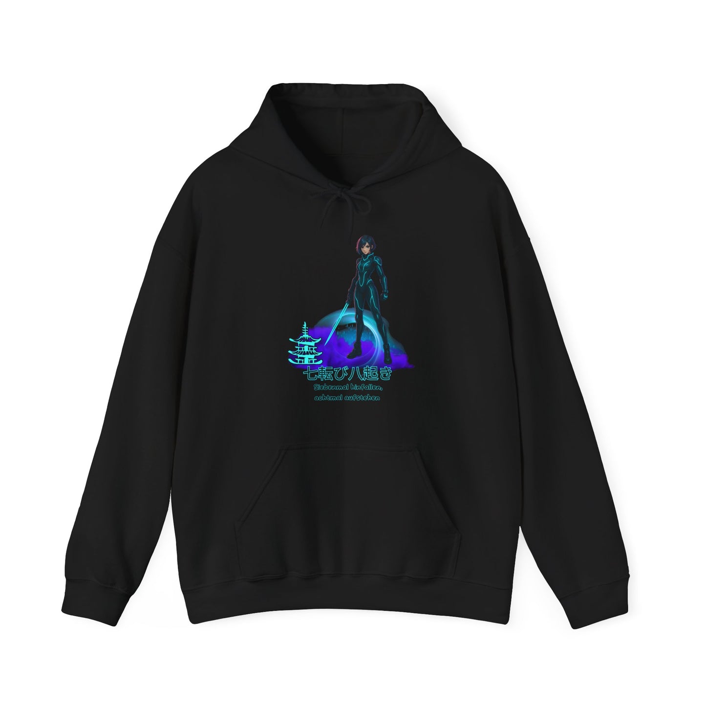 Hoodie Anime "siebenmal hinfallen - achtmal aufstehen"