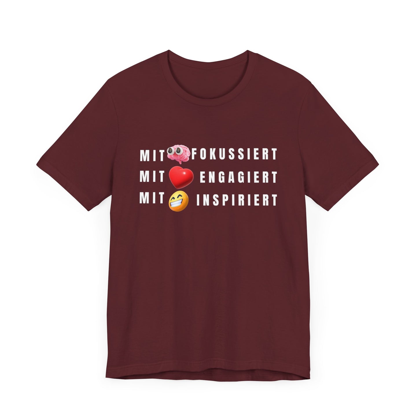 Inspirational Emoji T-Shirt Herz - Hirn - Humor - Heart - Mind - Humor