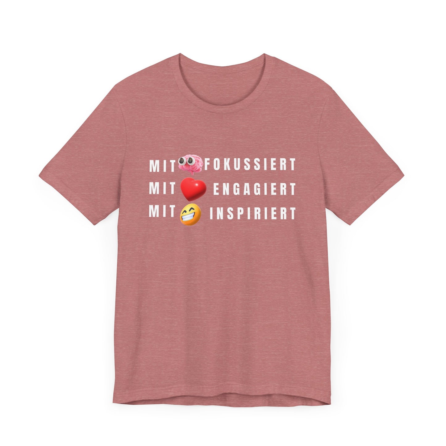 Inspirational Emoji T-Shirt Herz - Hirn - Humor - Heart - Mind - Humor