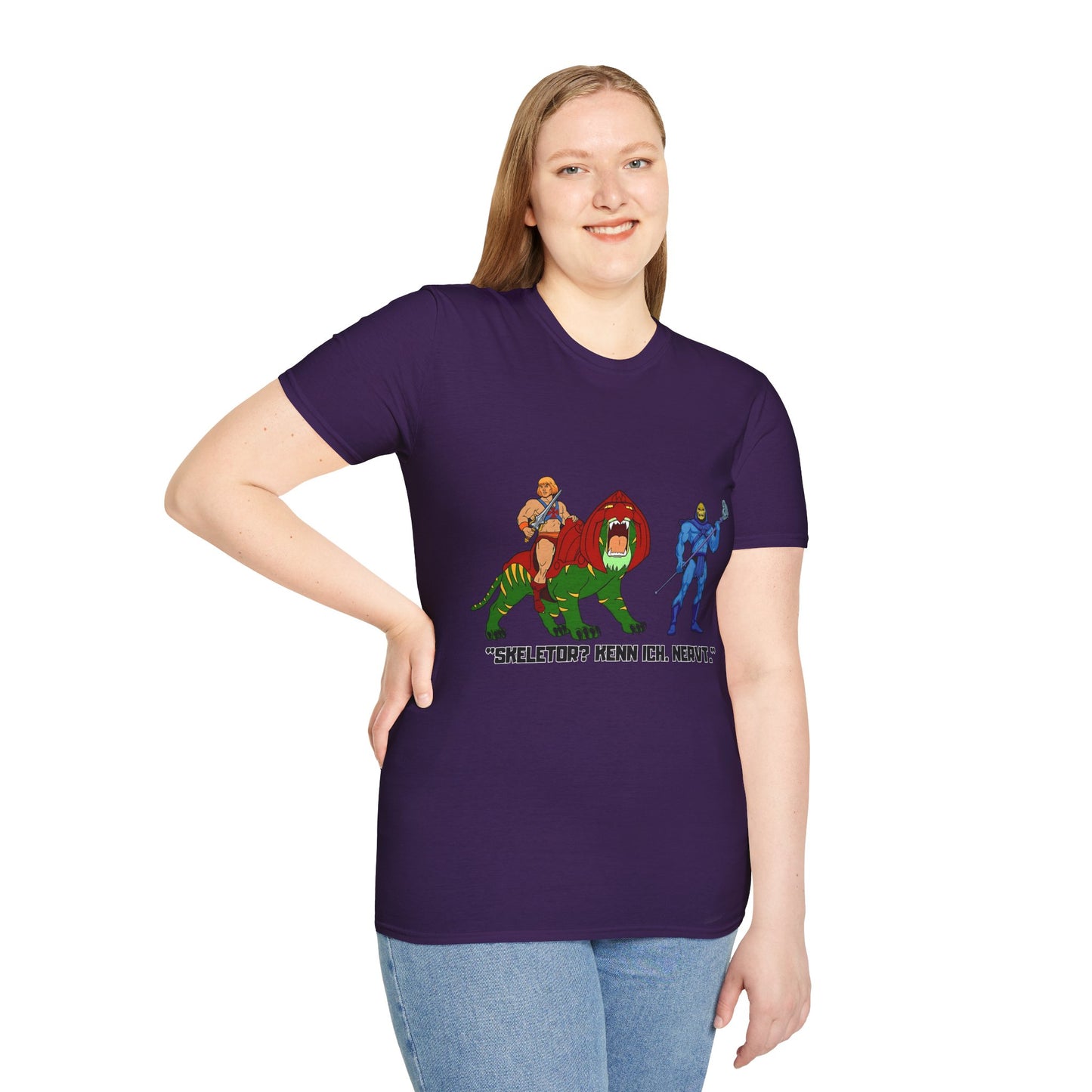 He-Man Retro Graphic Tee, Unisex Softstyle Shirt for Fans, Vintage Cartoon Apparel, Gift for Geeks, Nostalgic T-Shirt