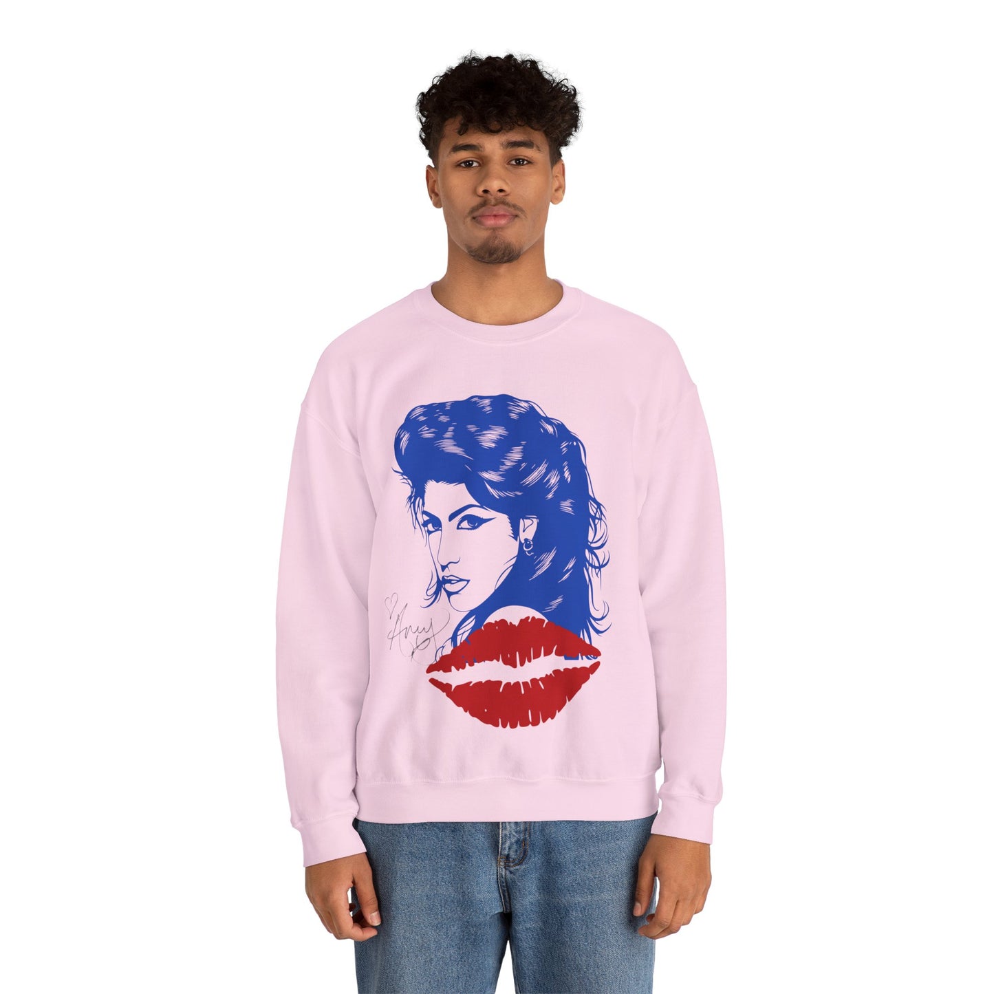 Amy Retro Kiss Graphic Hooded Sweatshirt for Fashion Lovers