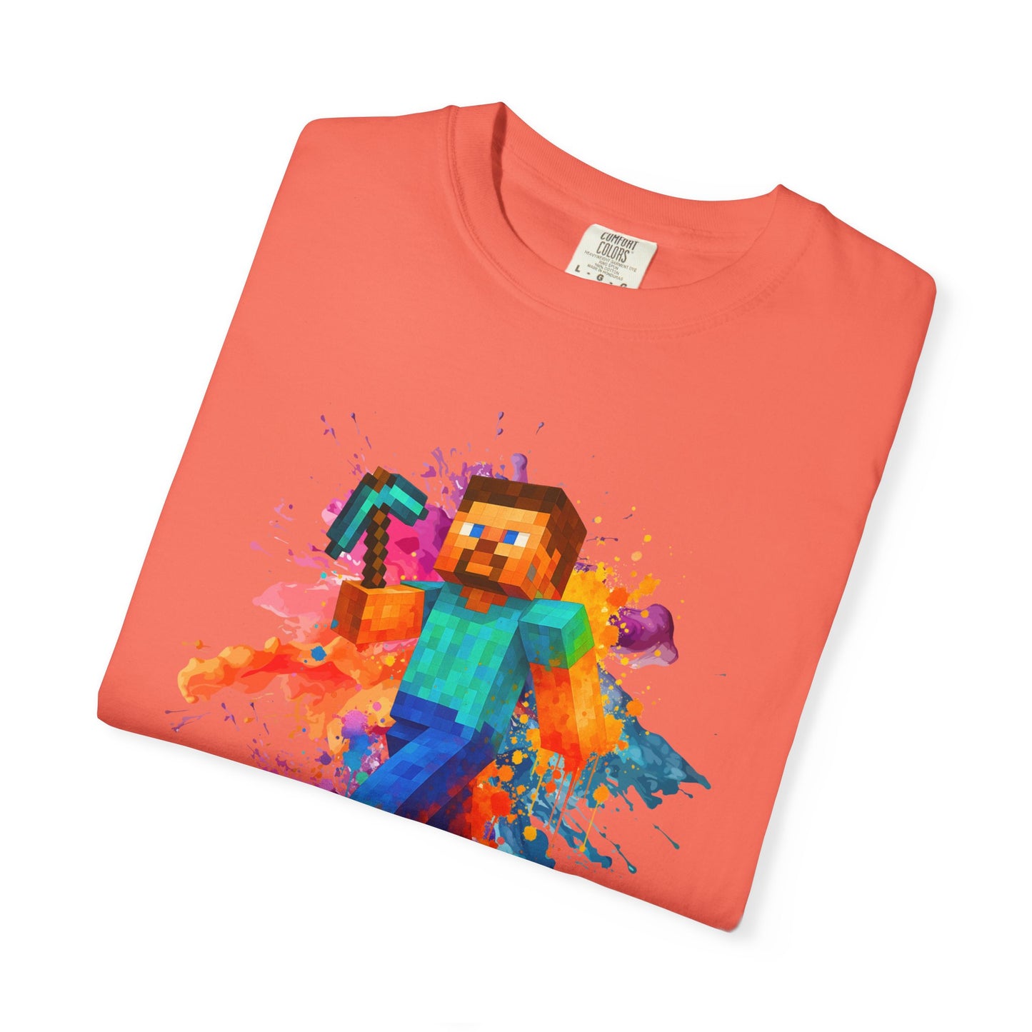 Colorful Gamer T-Shirt - Back to Different Minecraft Design