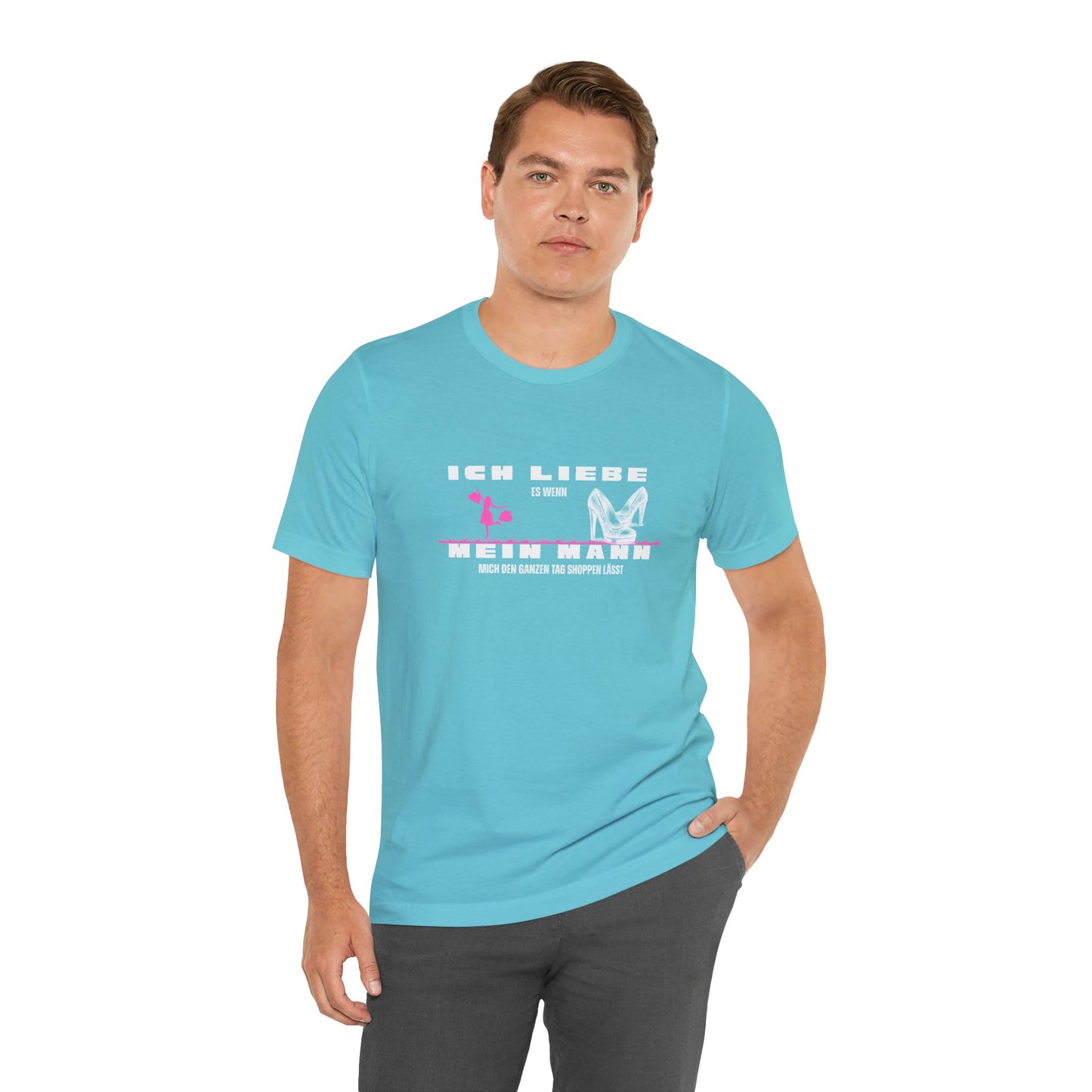 I Love My Husband "Shopping" Unisex Jersey Short Sleeve Tee