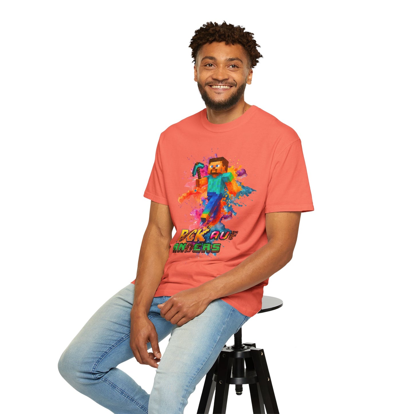 Colorful Gamer T-Shirt - Back to Different Minecraft Design