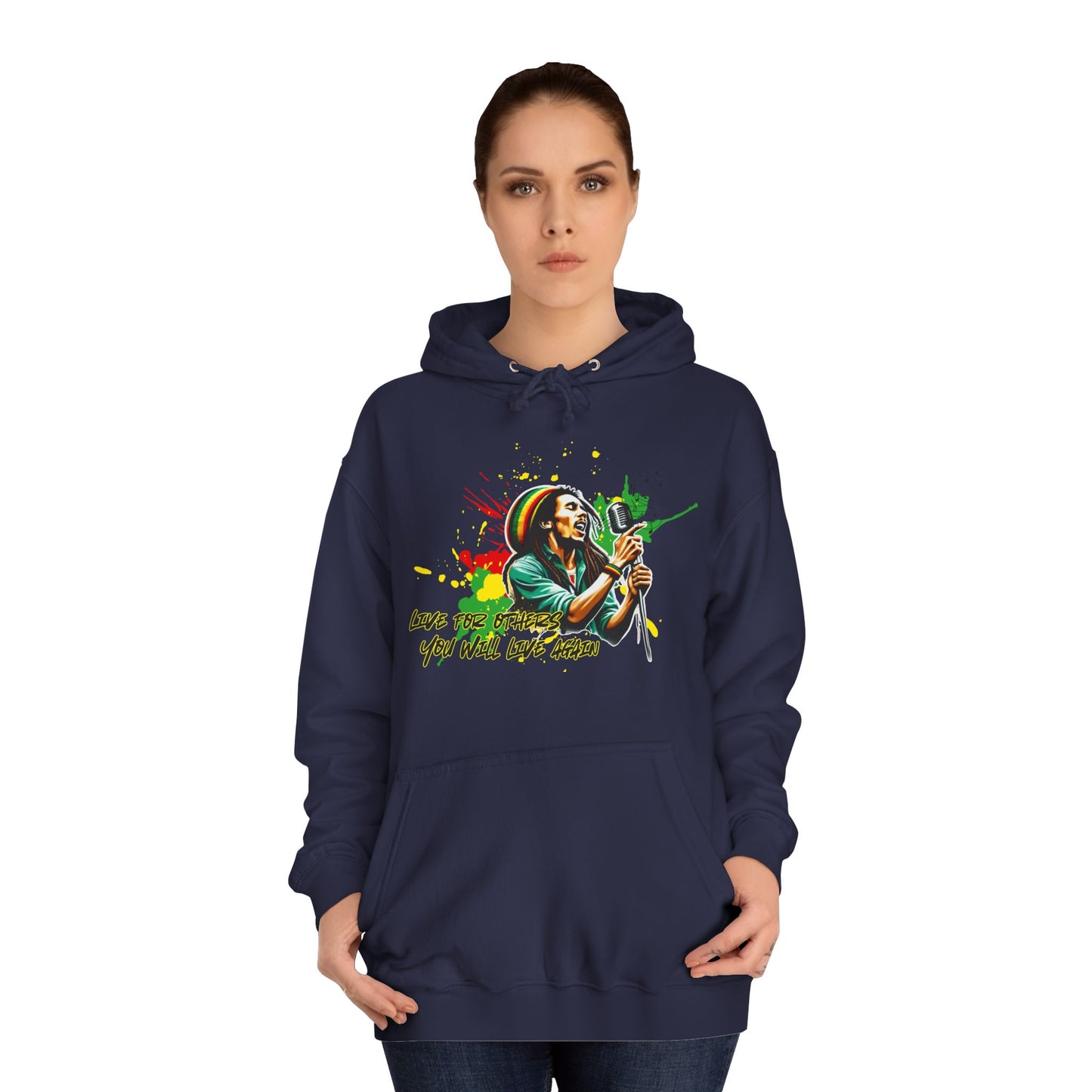 Live for others B o b M a r l e y Hoodie
