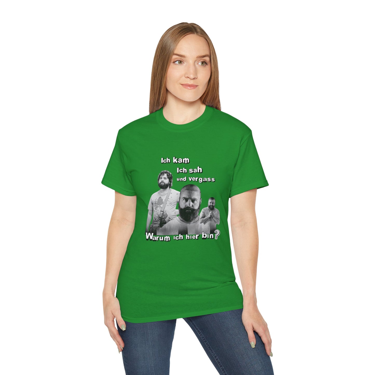 T ShirtUnisex Witz Alan Garner– Ich kam ich sah und vergaß - Warum ich hier bin!