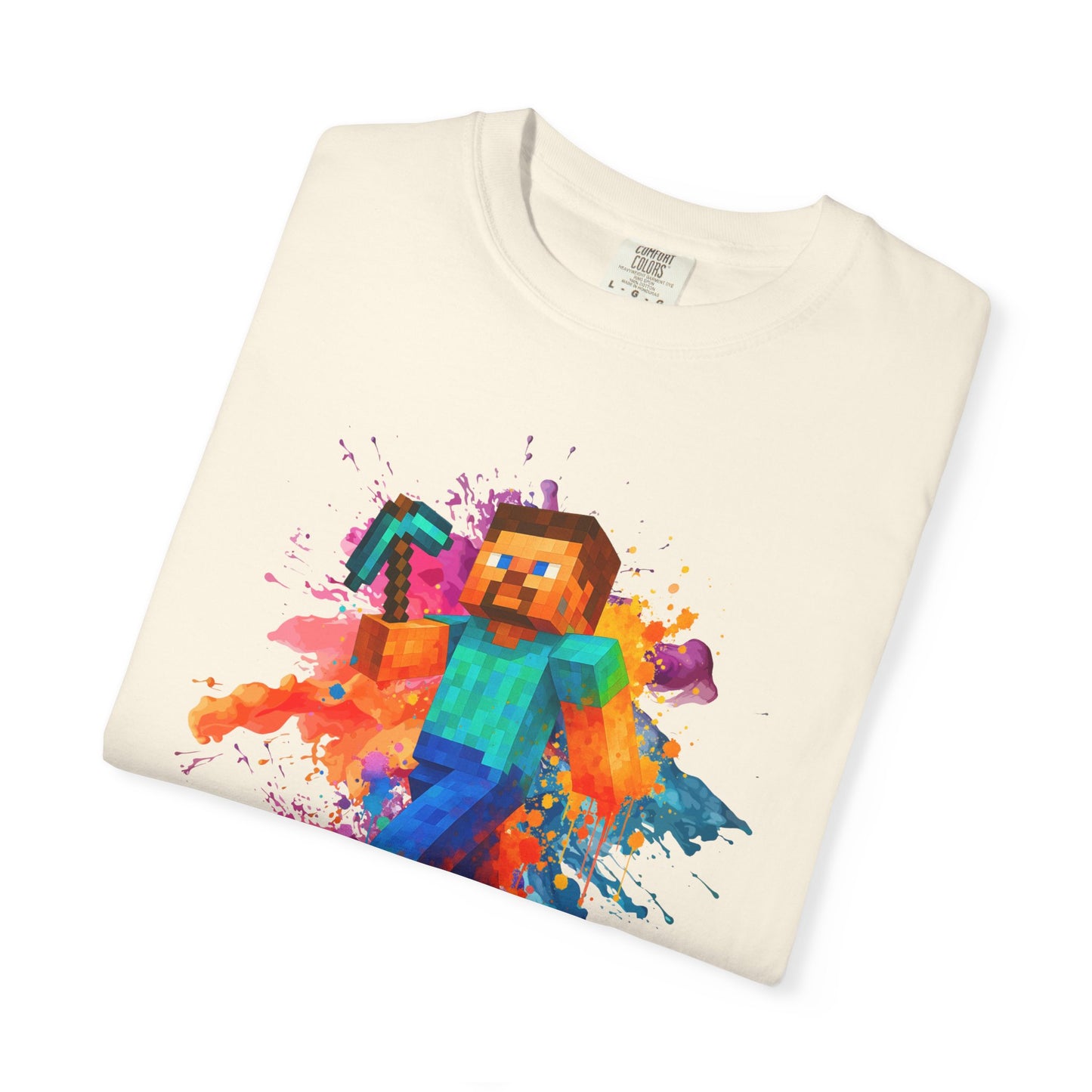 Colorful Gamer T-Shirt - Back to Different Minecraft Design