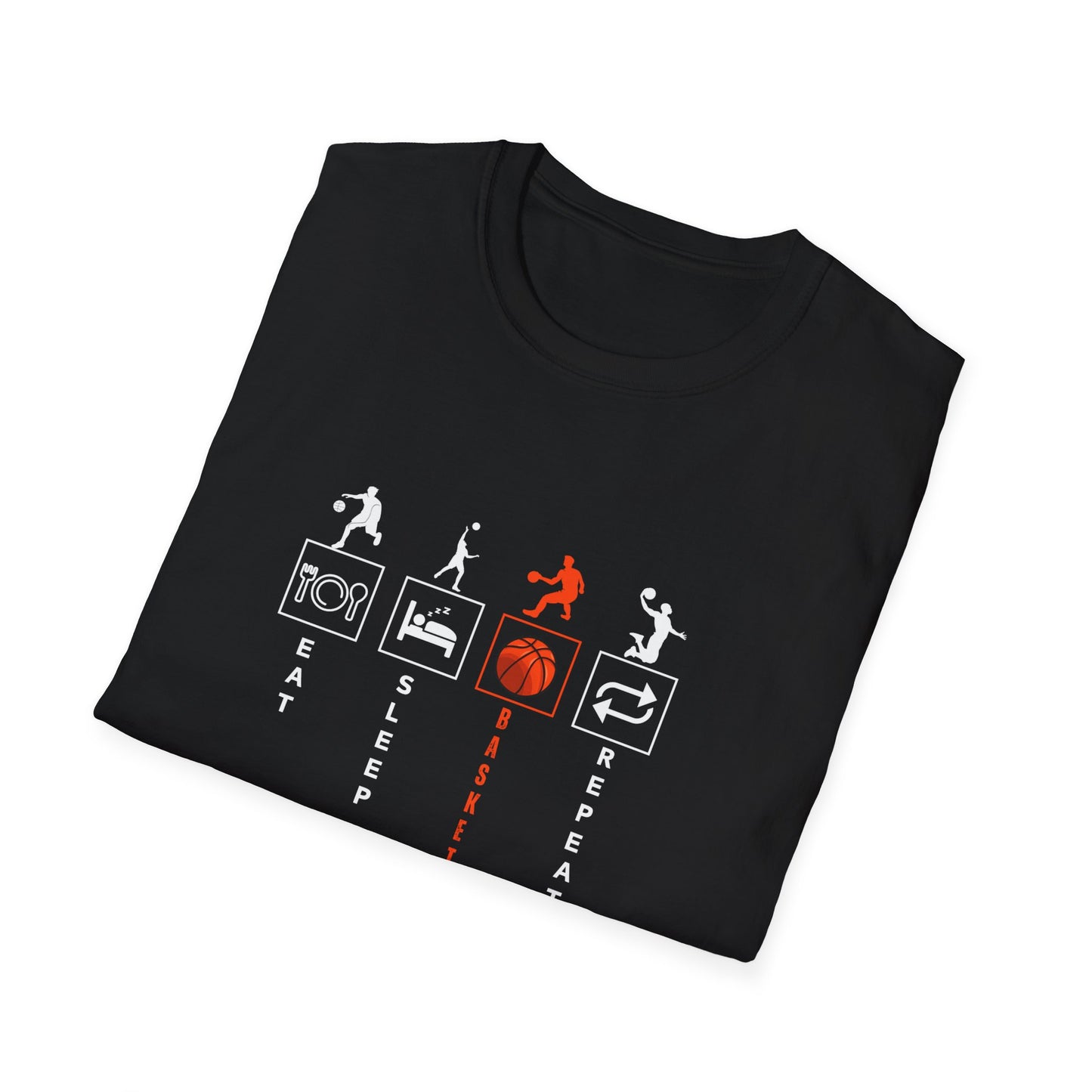 Basketball Life Unisex T-Shirt - Eat, Sleep, Basketball, Repeat
