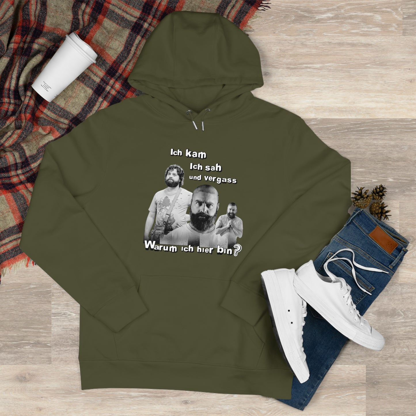 Hoodie Unisex Joke Alan Garner – I came, I saw, and I forgot – Why I am here!