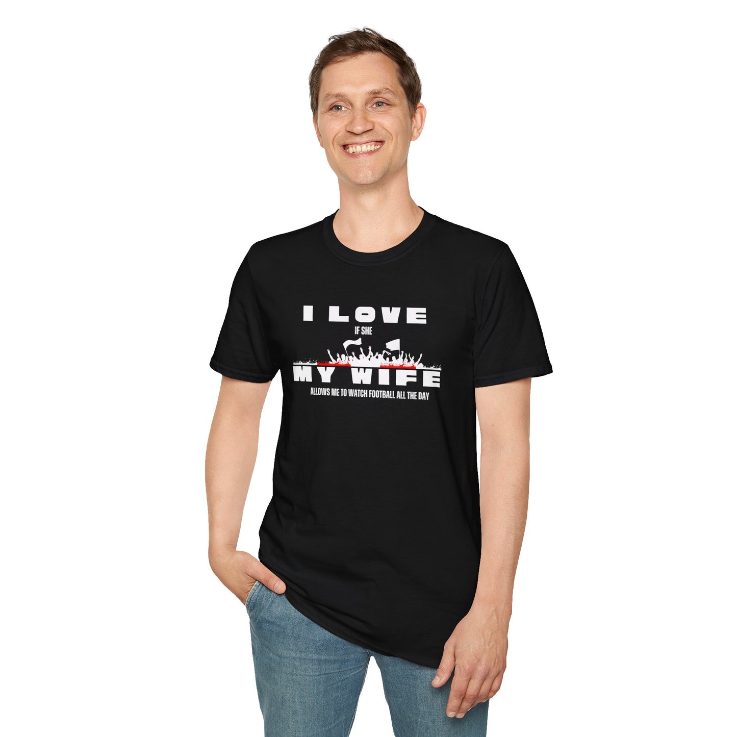 Minimalist Red Graphic Unisex T-Shirt - I love my wife