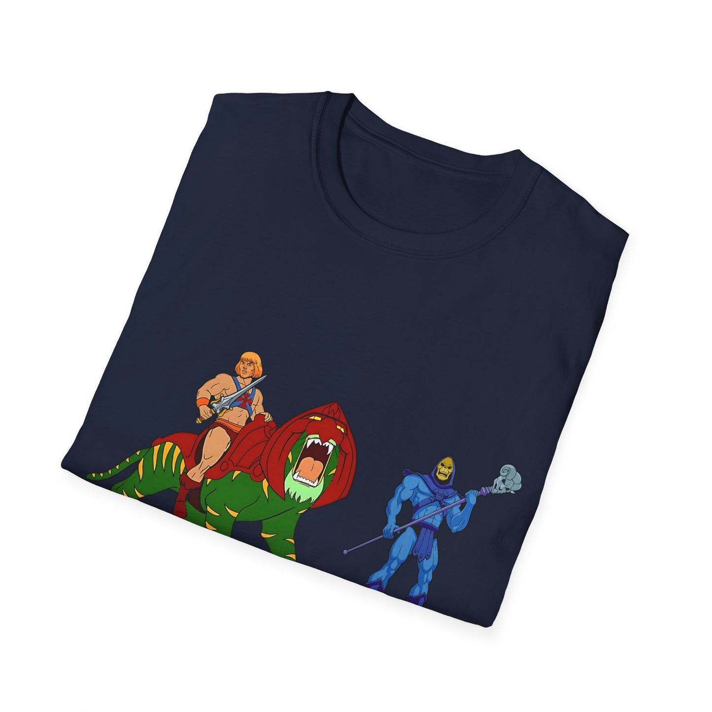 He-Man Retro Graphic Tee, Unisex Softstyle Shirt for Fans, Vintage Cartoon Apparel, Gift for Geeks, Nostalgic T-Shirt