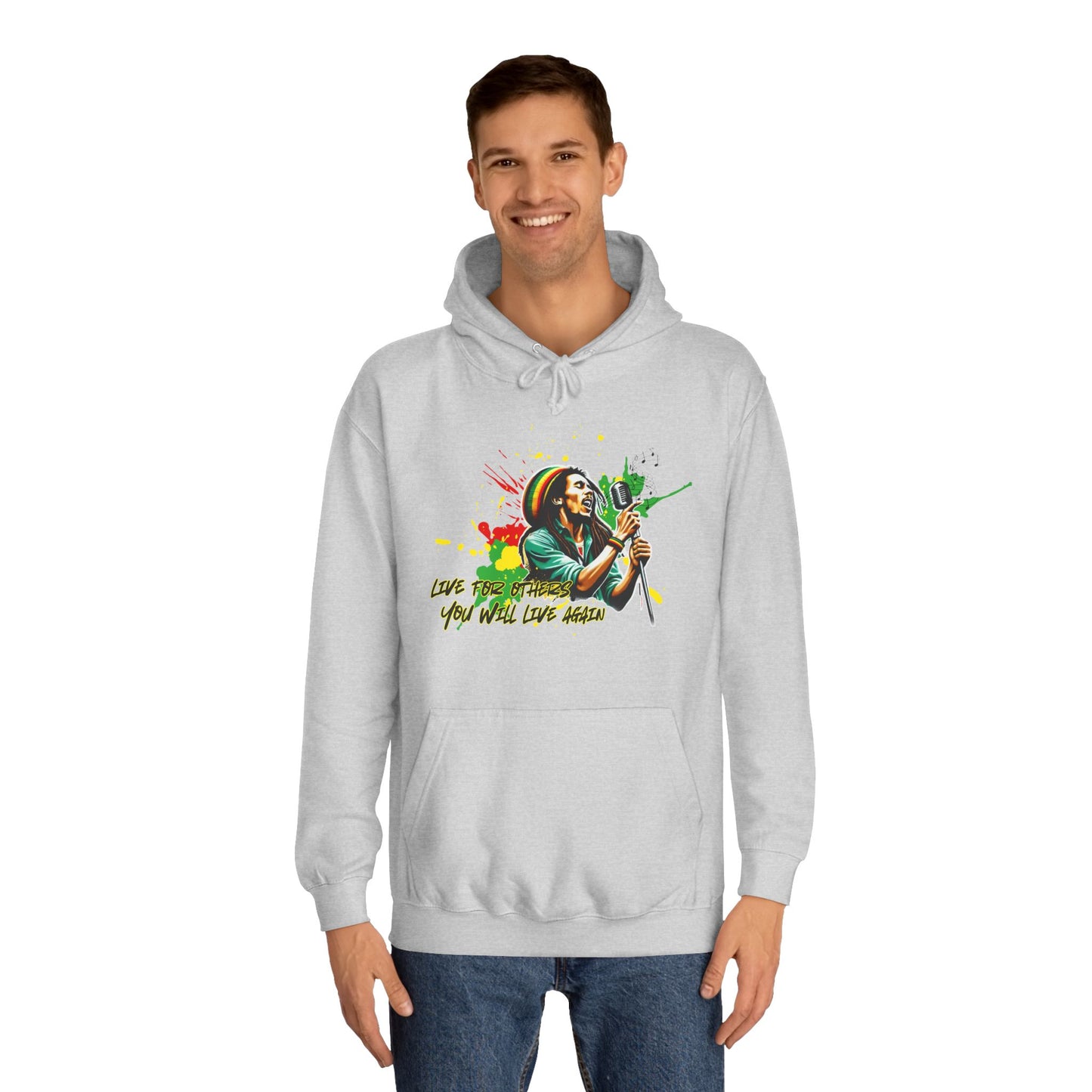Live for others B o b M a r l e y Hoodie