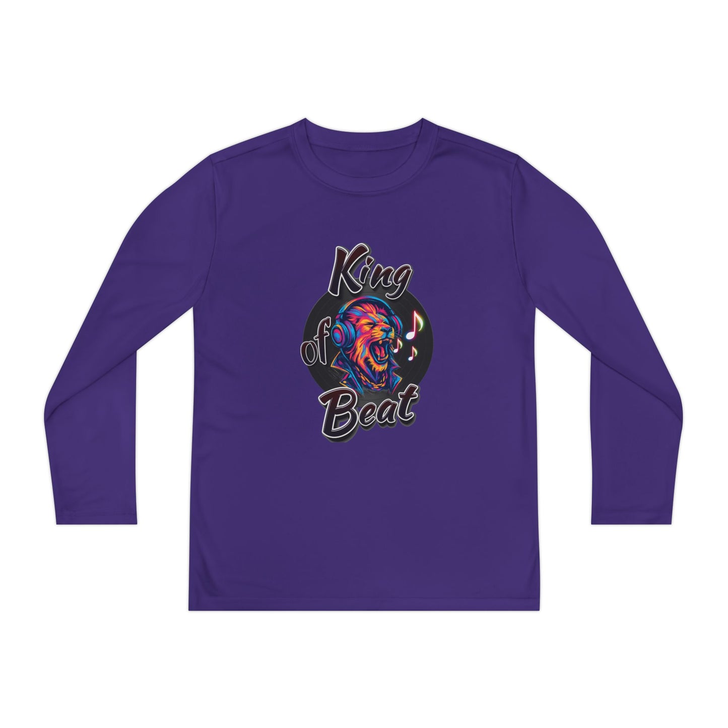 King of Beat Youth Long Sleeve Tee - Perfect for Young Musicians!