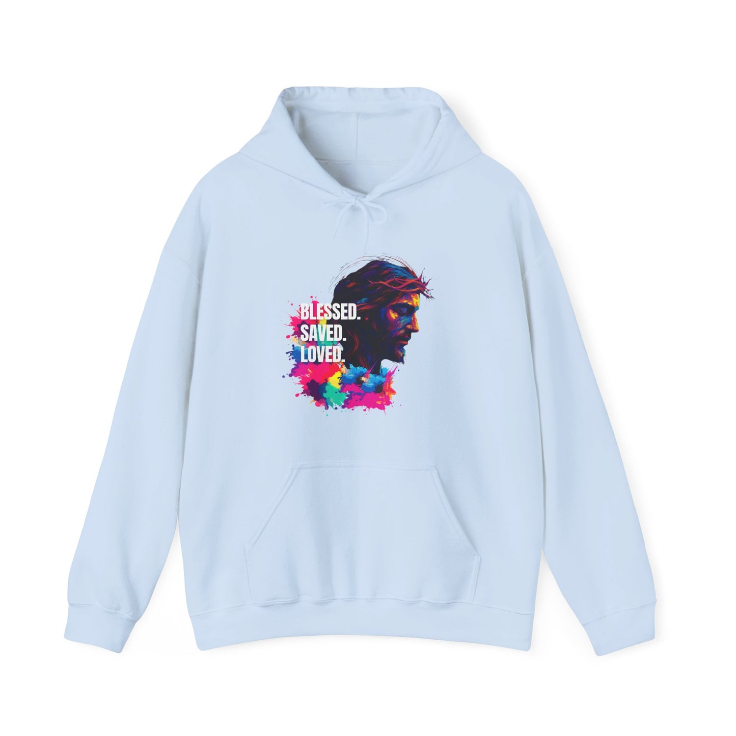 Jesus colorful - Blessed- saved- loved