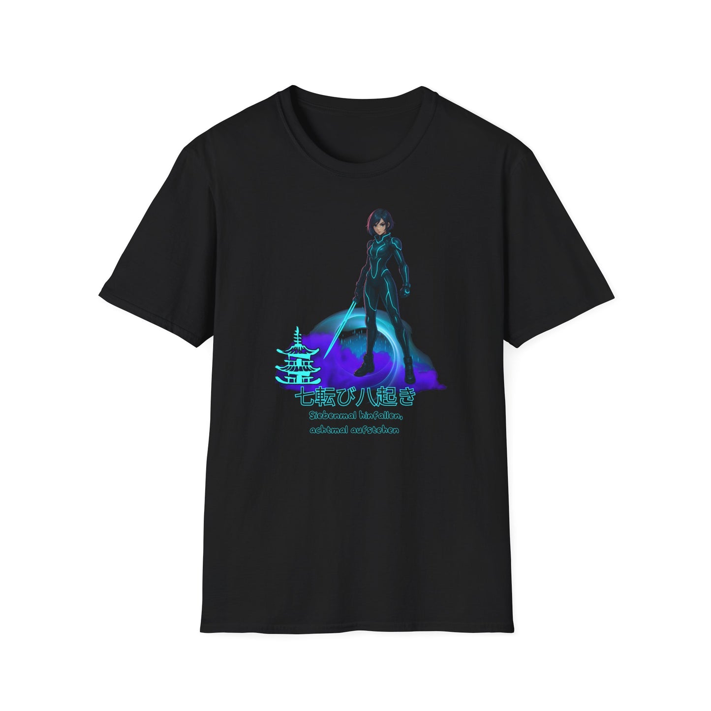 T-Shirt - Anime "siebenmal hinfallen - achtmal aufstehen"