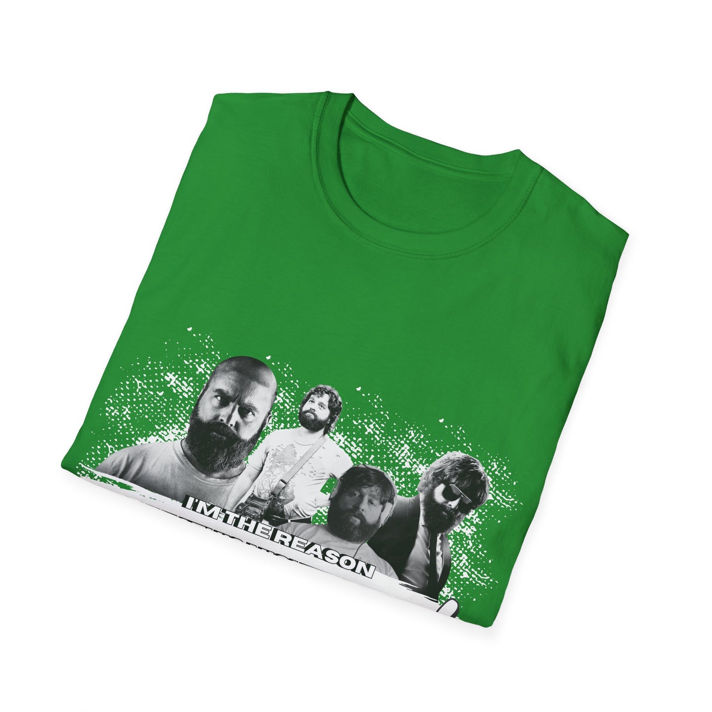 I am the reason why this night...Retro Graphic Unisex Softstyle T-Shirt - Hangover Alan
