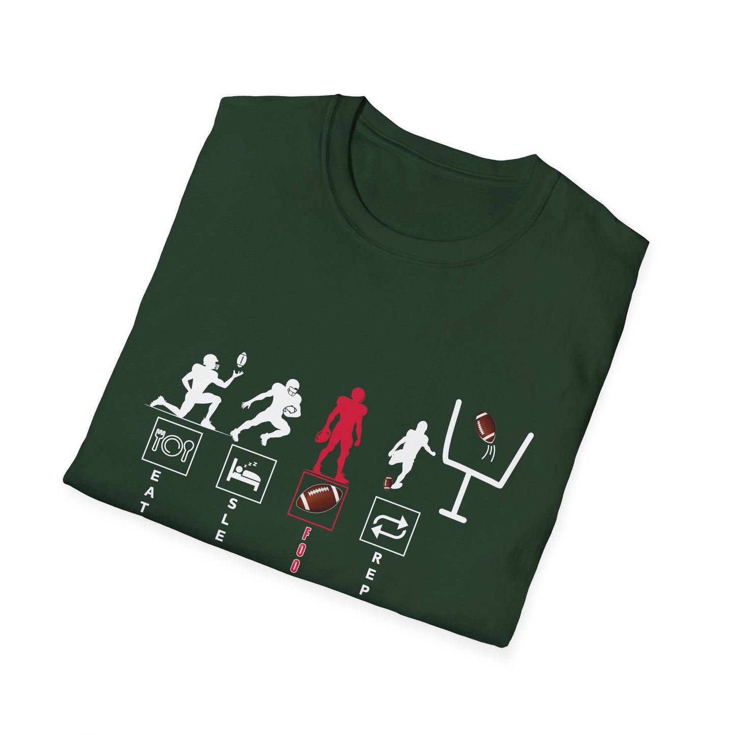 Football Life Unisex T-Shirt - Eat, Sleep, Football, Repeat