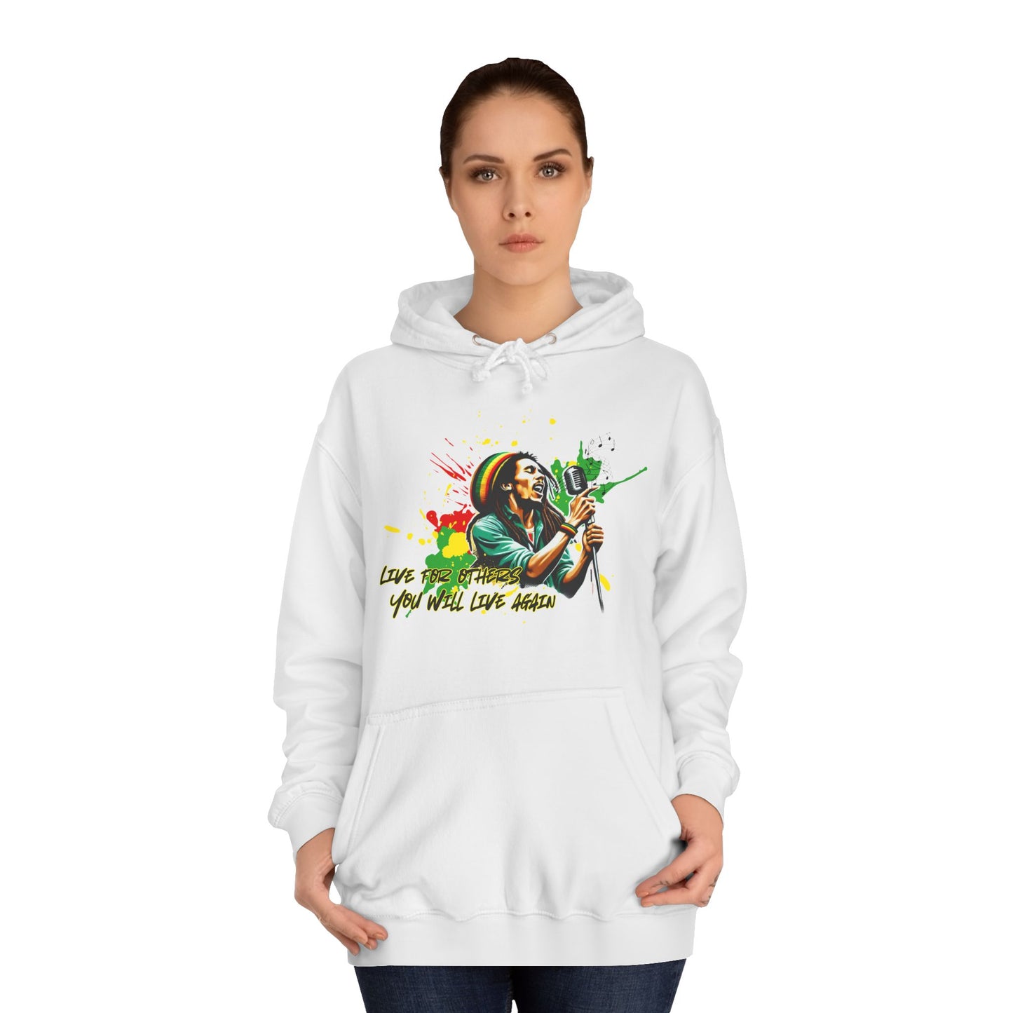Live for others B o b M a r l e y Hoodie