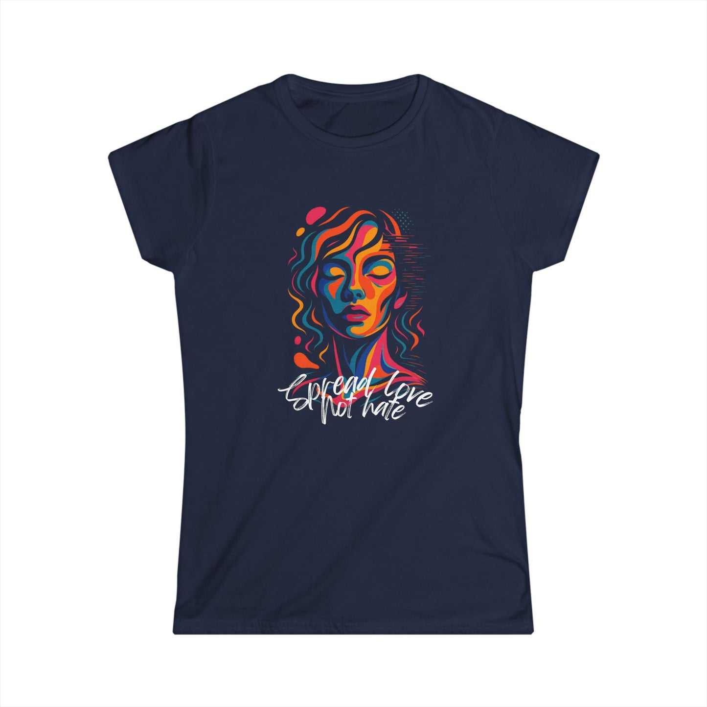 Spread love not hate Artistic T Shirt Colorful Abstract Design
