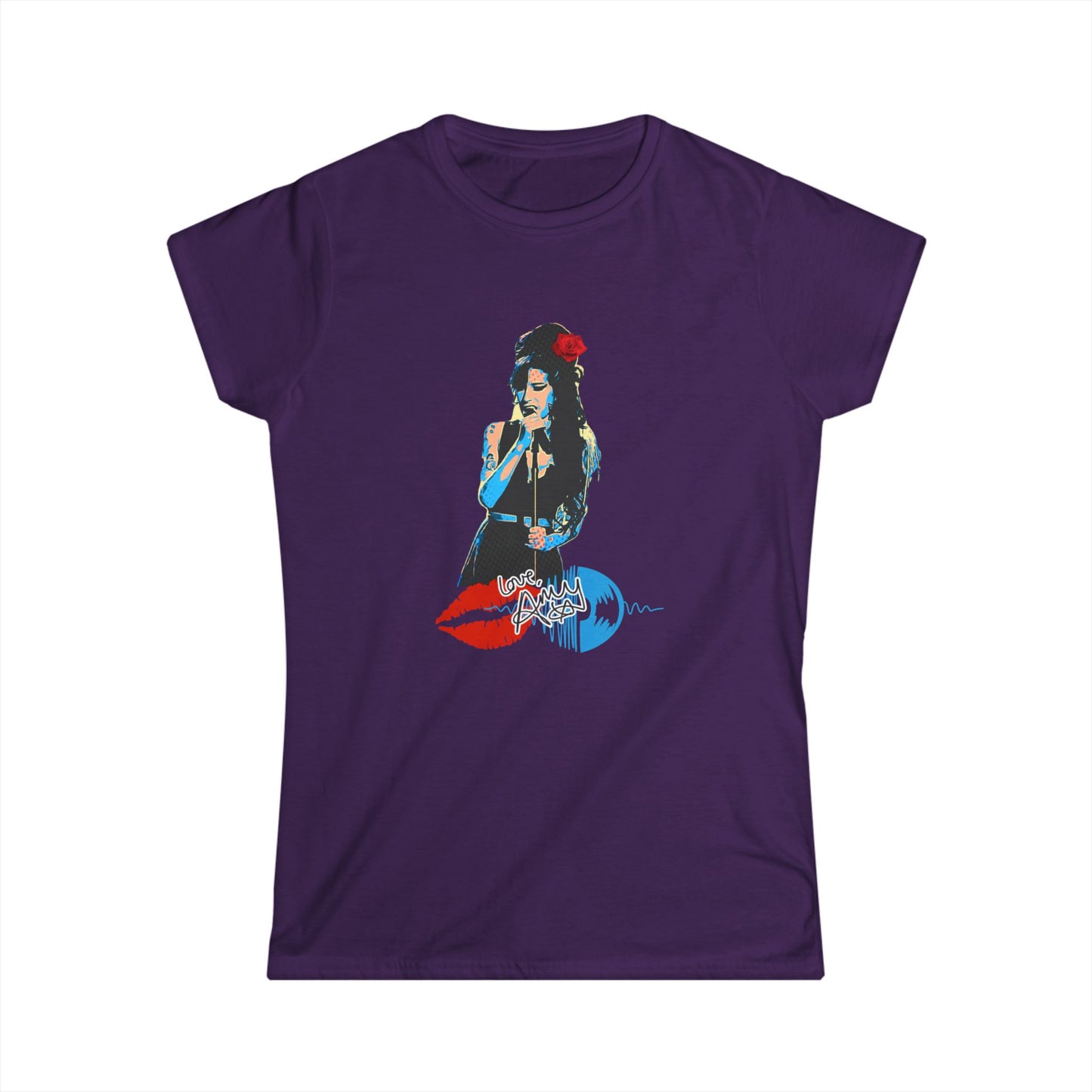Amy Winehouse Bold Floral Art Women's Shirt