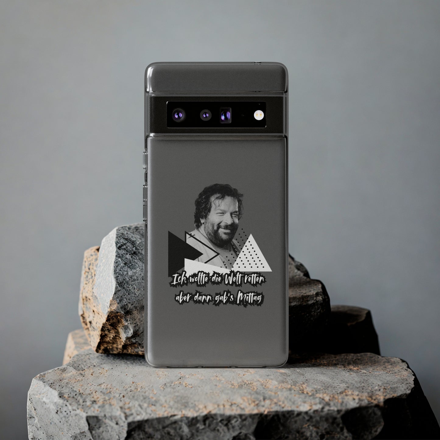 Handyhülle Unique Phone Cover, Ich wollte die Welt retten, dann gabs Mittag