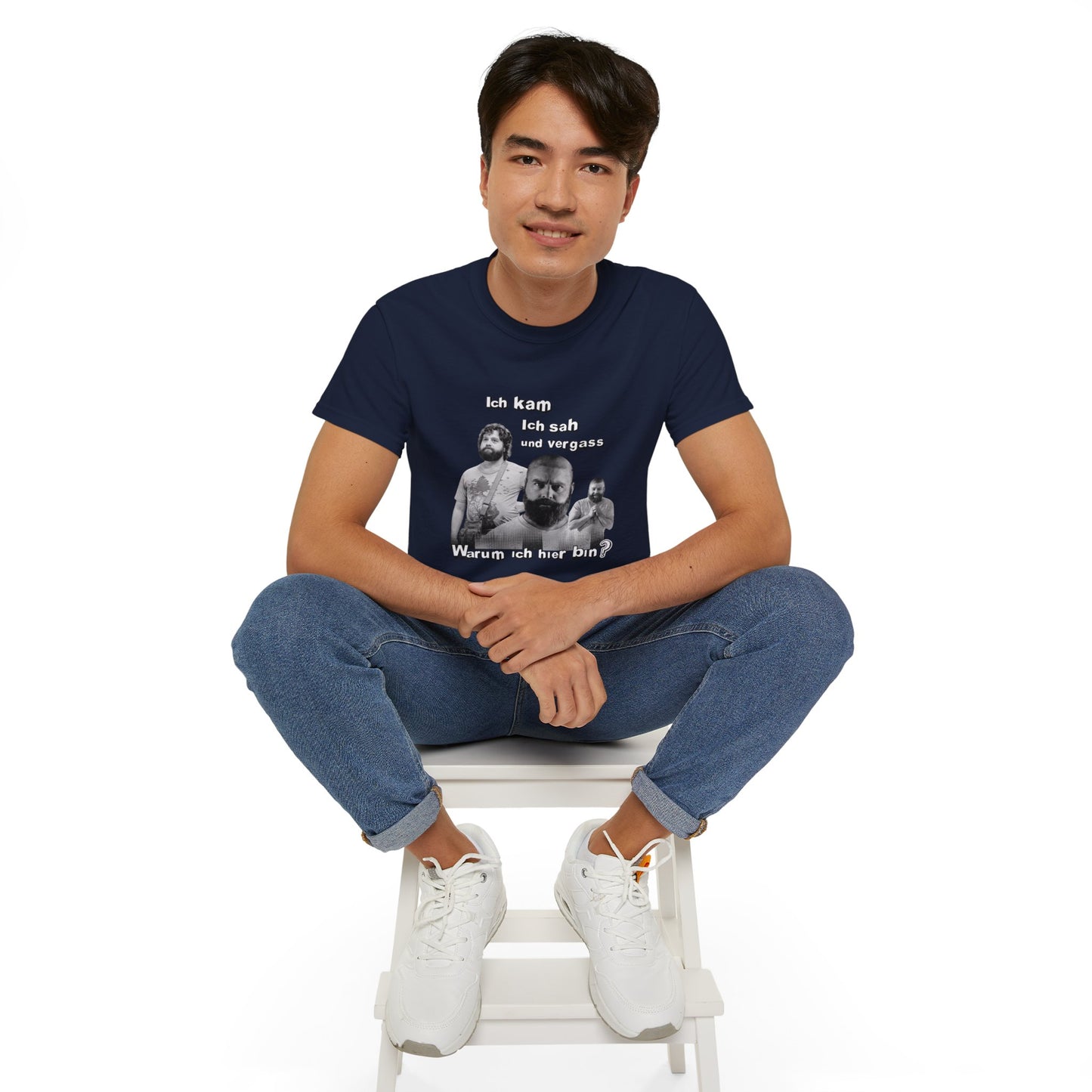 T ShirtUnisex Witz Alan Garner– Ich kam ich sah und vergaß - Warum ich hier bin!