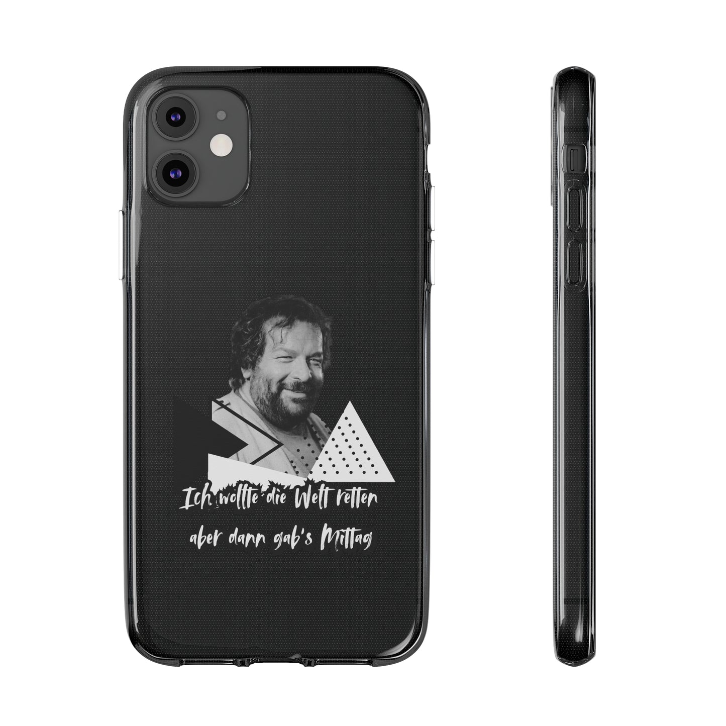 Handyhülle Unique Phone Cover, Ich wollte die Welt retten, dann gabs Mittag