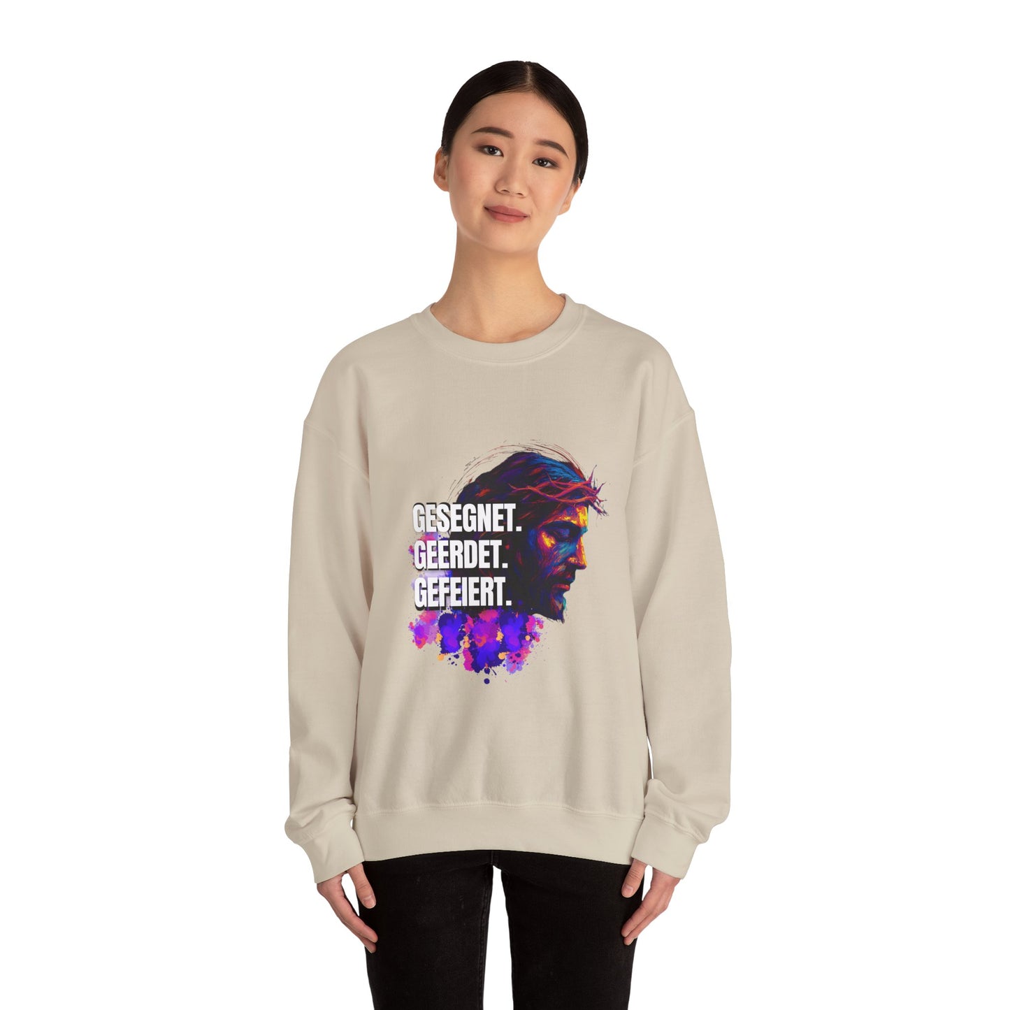 Sweatshirt Jesus- BLESSED - GROUNDED - CELEBRATED
