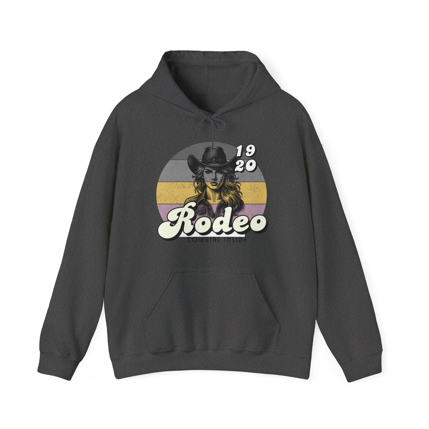 Rodeo Cowgirl Hooded HOODIE - Unisex Heavy Blend⢠- Retro Style