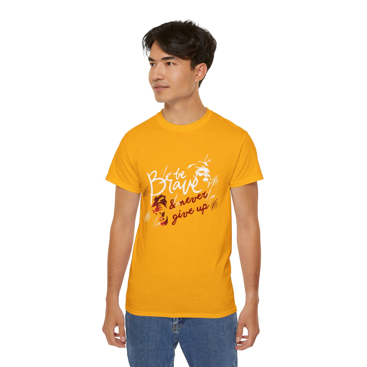 Be brave and never give up - inspirational Motivation Shirt