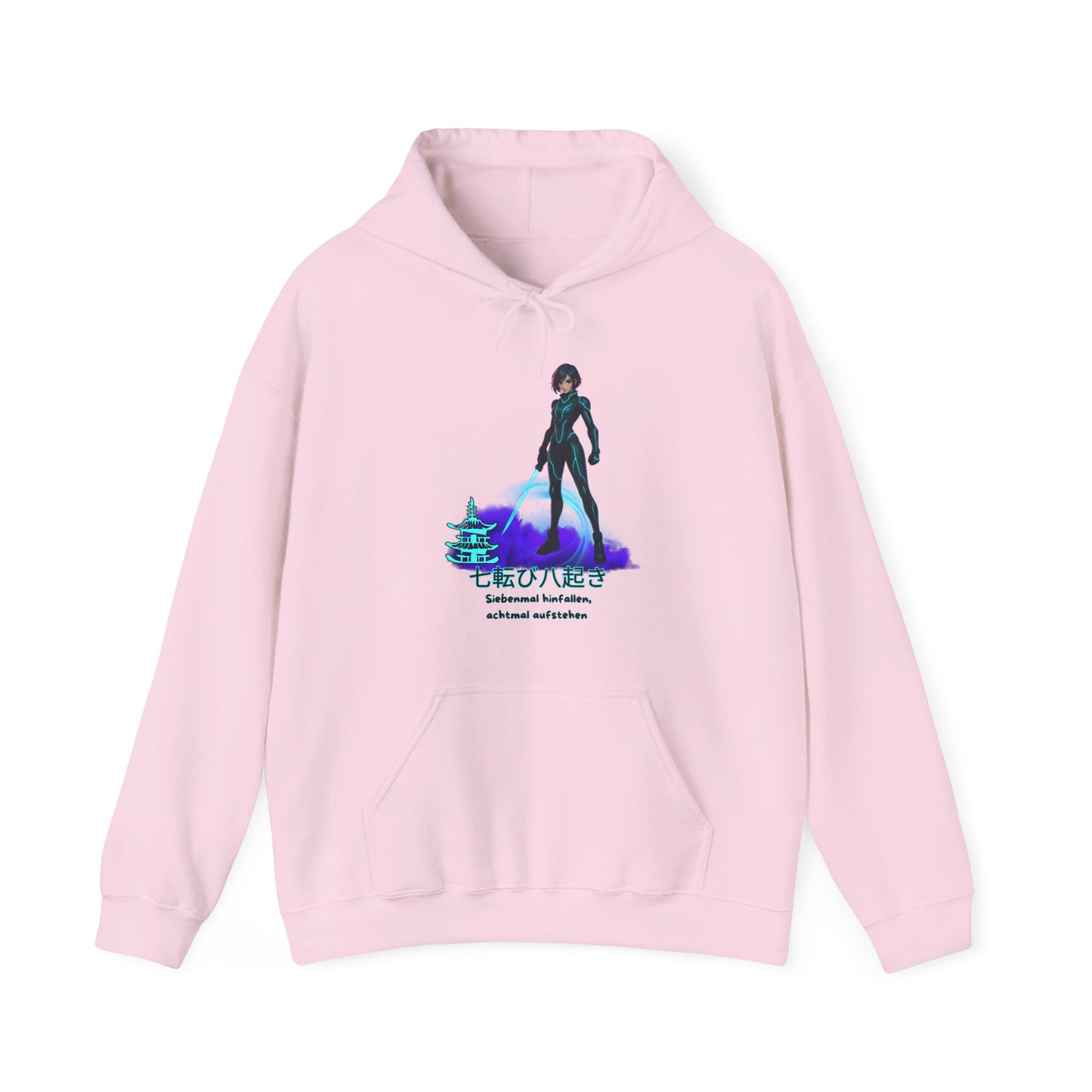 Hoodie Anime "siebenmal hinfallen - achtmal aufstehen"