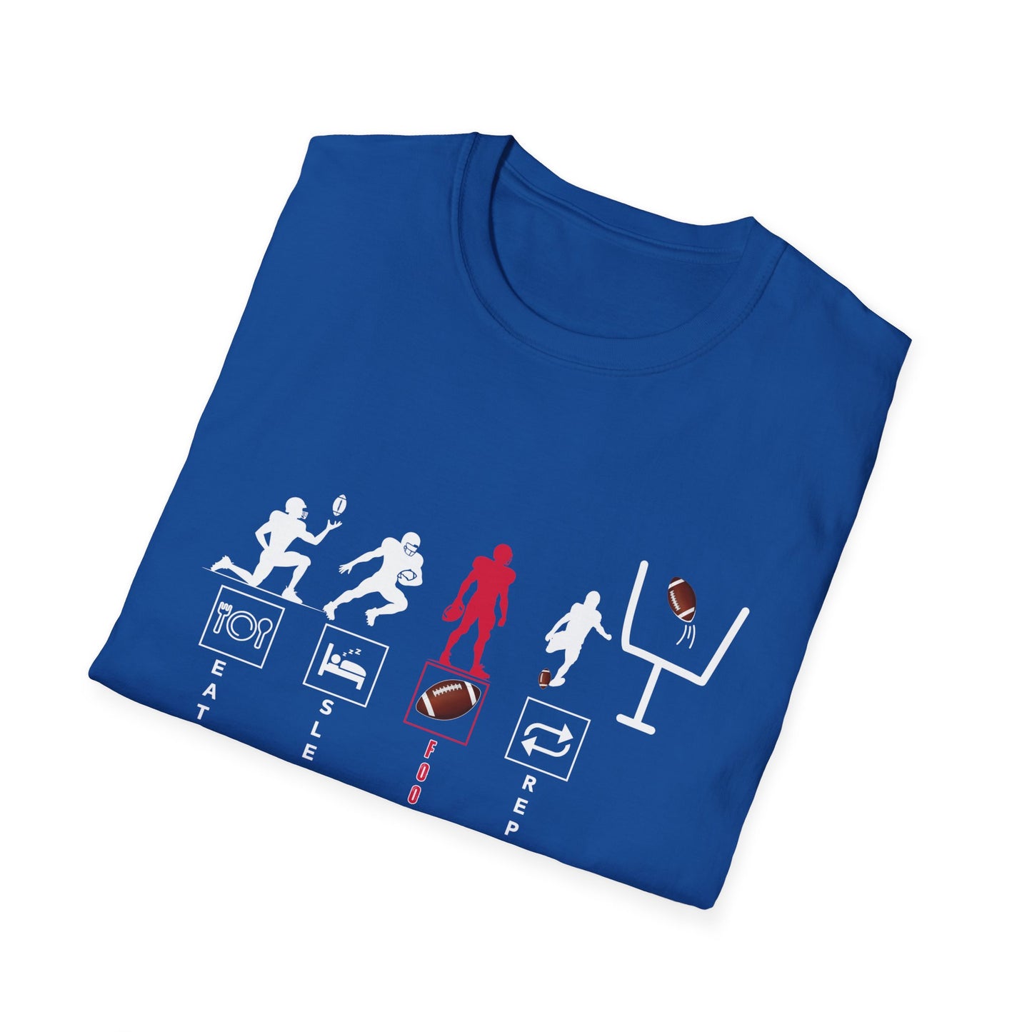 Football Life Unisex T-Shirt - Eat, Sleep, Football, Repeat