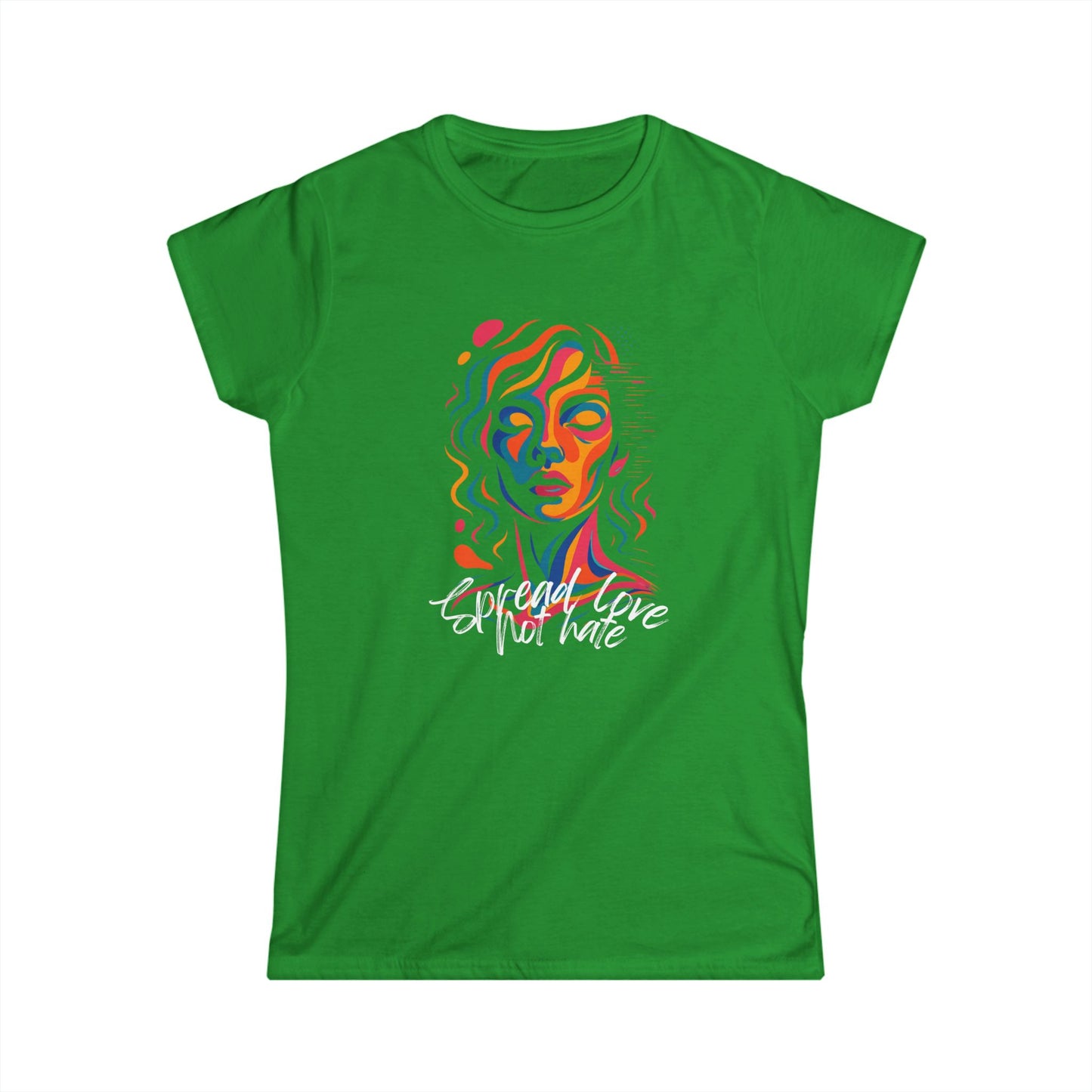 Spread love not hate Artistic T Shirt Colorful Abstract Design