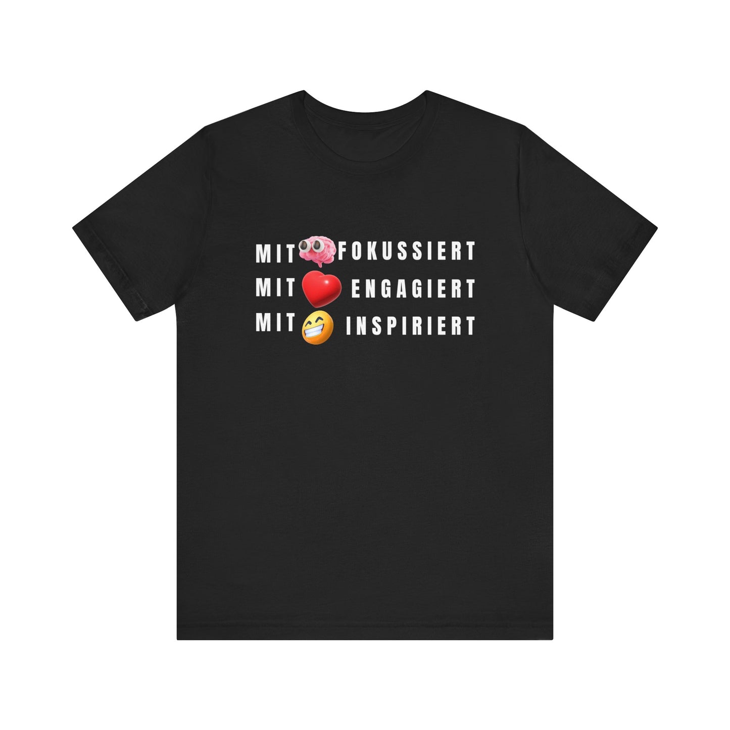 Inspirational Emoji T-Shirt Herz - Hirn - Humor - Heart - Mind - Humor