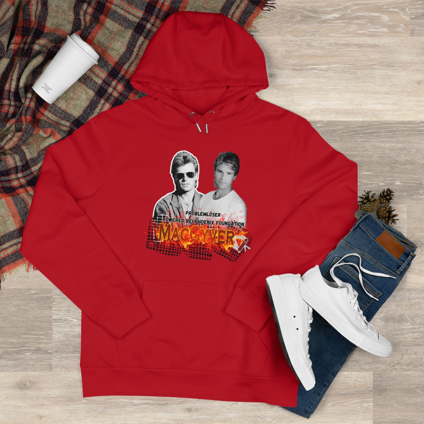 Retro MacGyver King Hooded Sweatshirt - Classic 80s Style