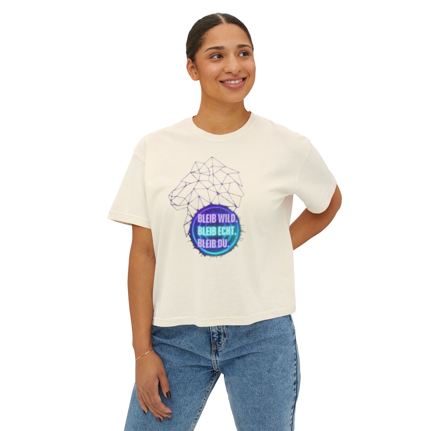 Wild Spirit Women's Boxy Tee | Motivational Graphic Top | Casual Wear, Gift for Nature Lovers, Birthday, Inspirational Tees