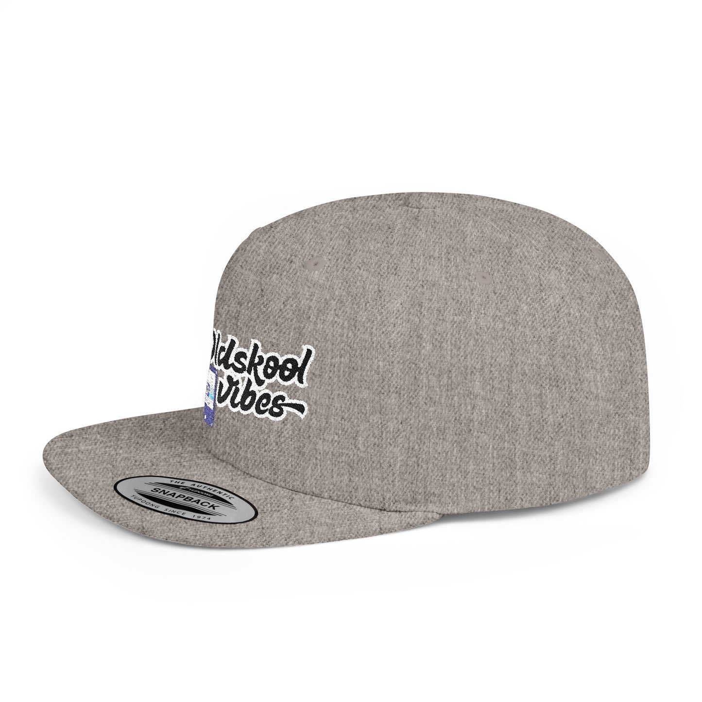 Oldschool Vibes Flat Bill Snapback Cap | Retro Style Hat for Casual Wear
