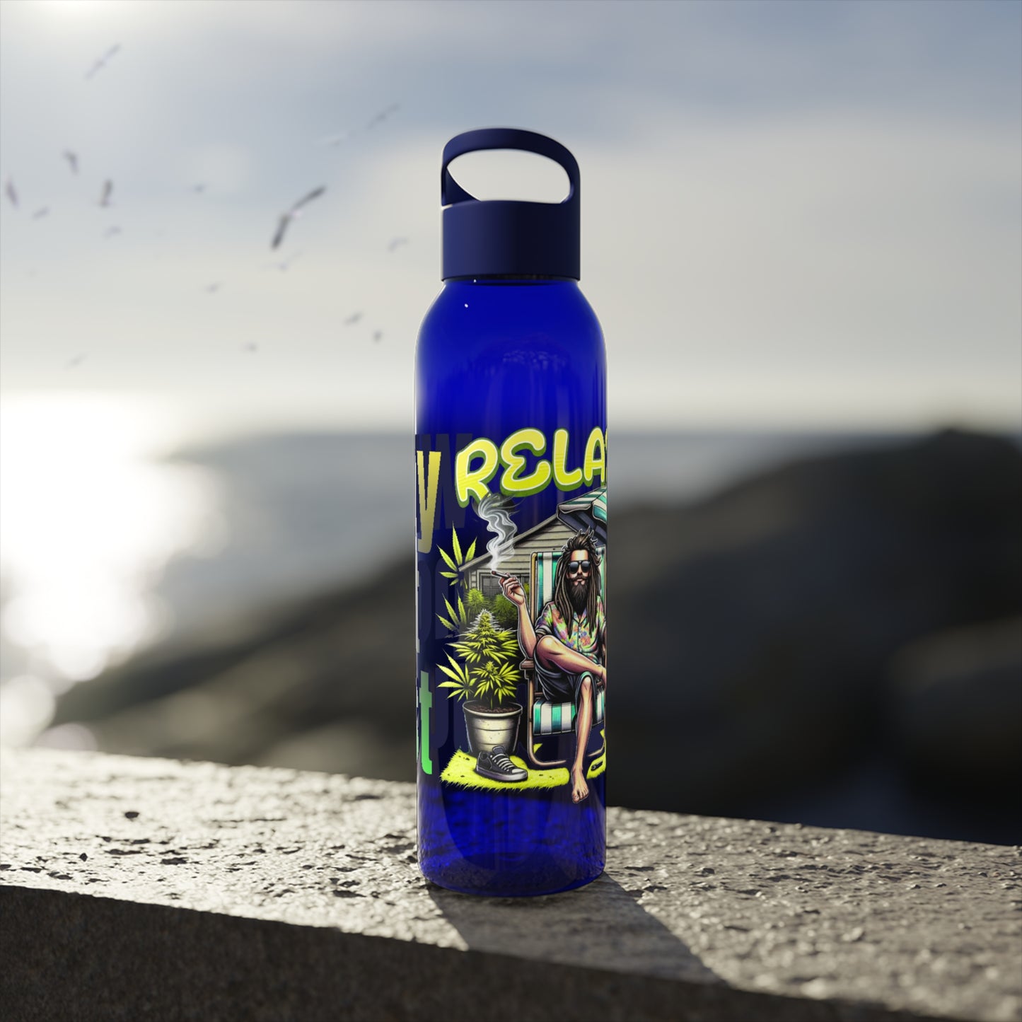 Chic Water Bottle -Wasserflasche Why not just relax