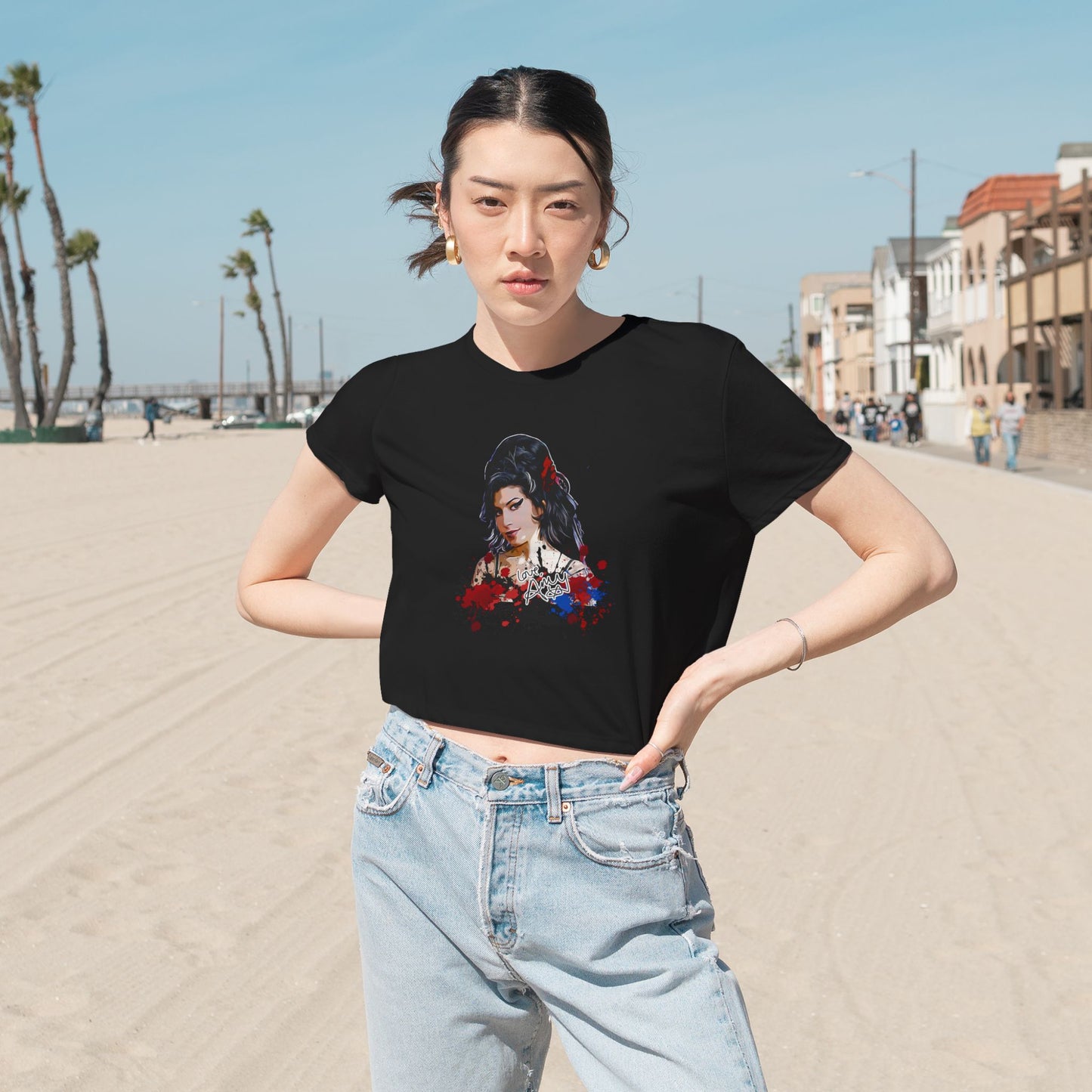 Vintage Graphic Crop Tee - Amy Winehouse Design