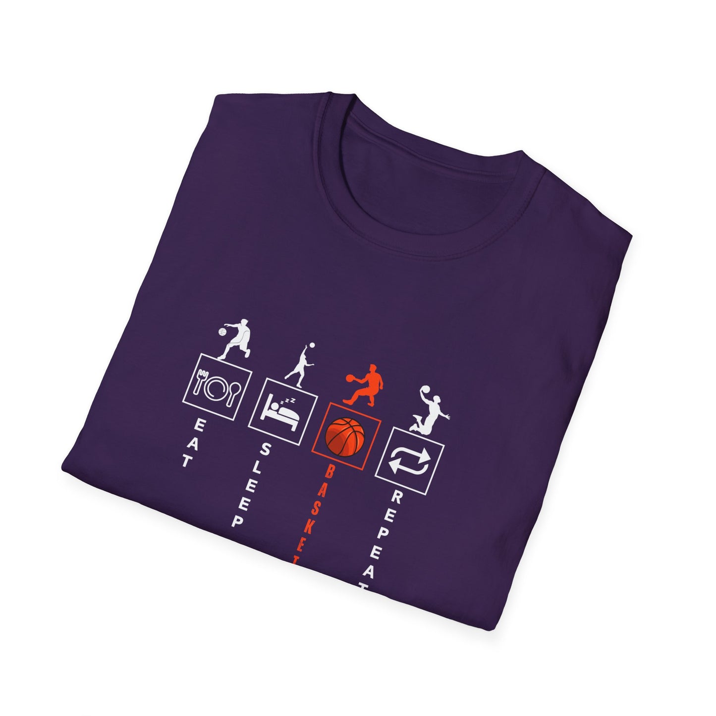 Basketball Life Unisex T-Shirt - Eat, Sleep, Basketball, Repeat