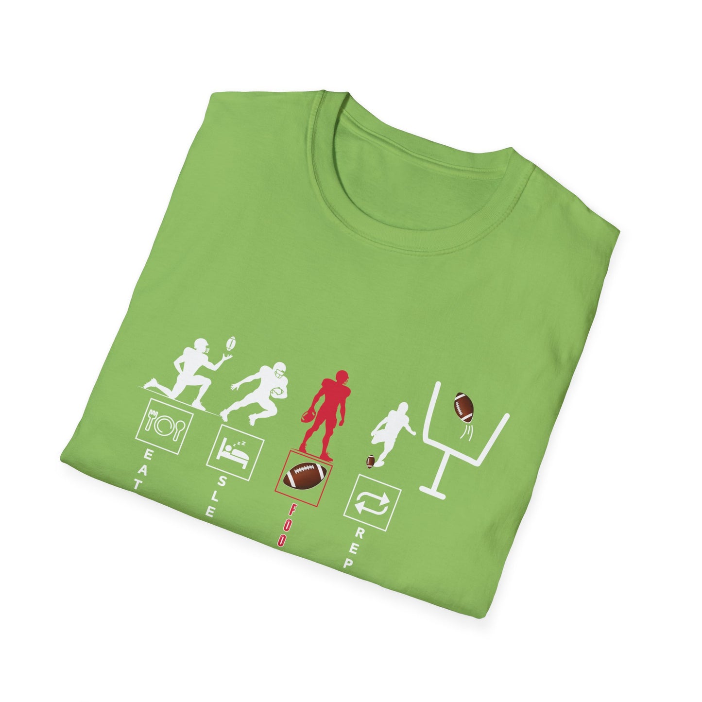 Football Life Unisex T-Shirt - Eat, Sleep, Football, Repeat